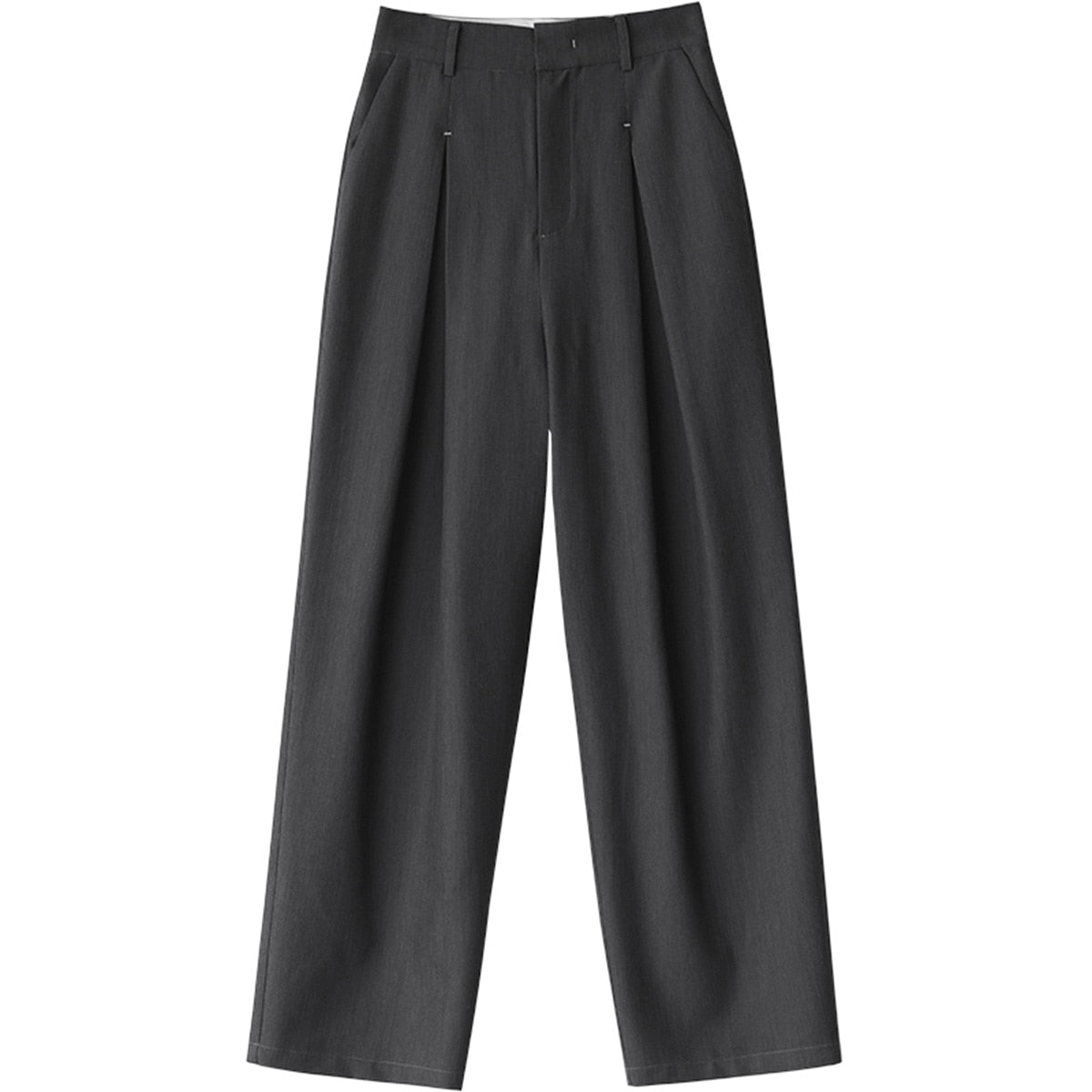 Calça Alfaiataria Feminina Plissado de Pernas Largas